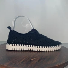 Ilse Jacobsen Tulip Black Perforated Casual Lace Tie Sneakers Women’s 5.5-6 US