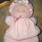 Vintage Eden Baby Doll Velour Pink Stuffed Plush Satin Trim Sleeping Eyes 11" — photo 4