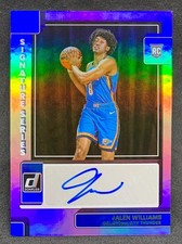 2022 Donruss JALEN WILLIAMS Signature Series Silver Holo Foil Rookie Auto RC SP