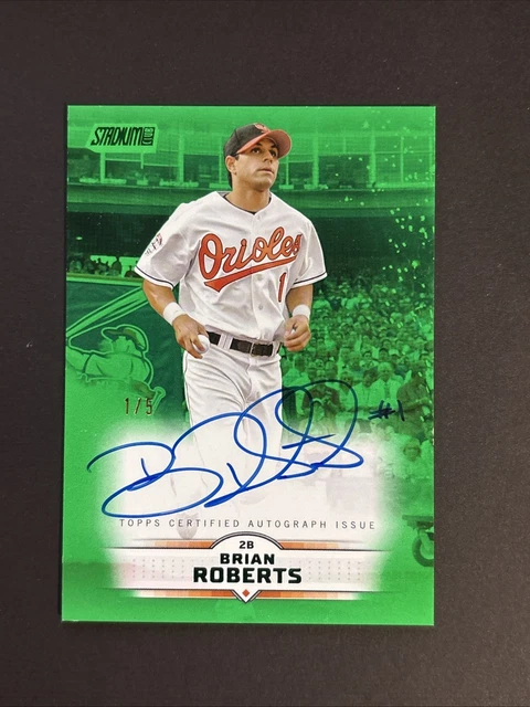 2025 Topps Stadium Club - Brian Roberts #SCBA-BRO Auto Green 1/5 Number Match