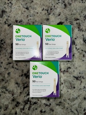 OneTouch Verio Test Strips - 3 (50 Count) - SEALED BOXES- Exp. 07-31-2026