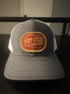 Pittsburg State Gorillas Mesh Snapback Hat Gray White Red Yellow