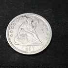 🔥 1857-P Seated Liberty Quarter 25c,  VF+  Details. No Arrows No Motto