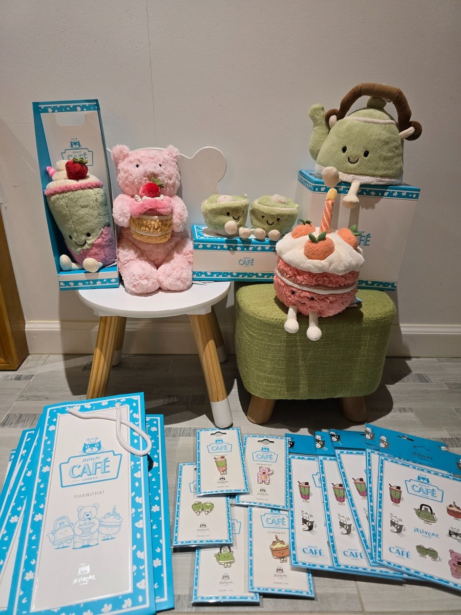 上海限定☆  ジェリーキャット イチゴラテ (特典付き) Jellycat Shanghai Exclusive Full Set. Brand new with tag | eBay
