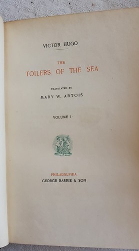 1892 4 v. Toilers of the Sea, V. Hugo Leather, #2 of Ltd. Ed. of 10, Doublures - Picture 8 of 11