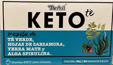 Te KETO TEA Therbal 20 Tea bags Alga Spirulina Yerba Mate Te Verde Moras