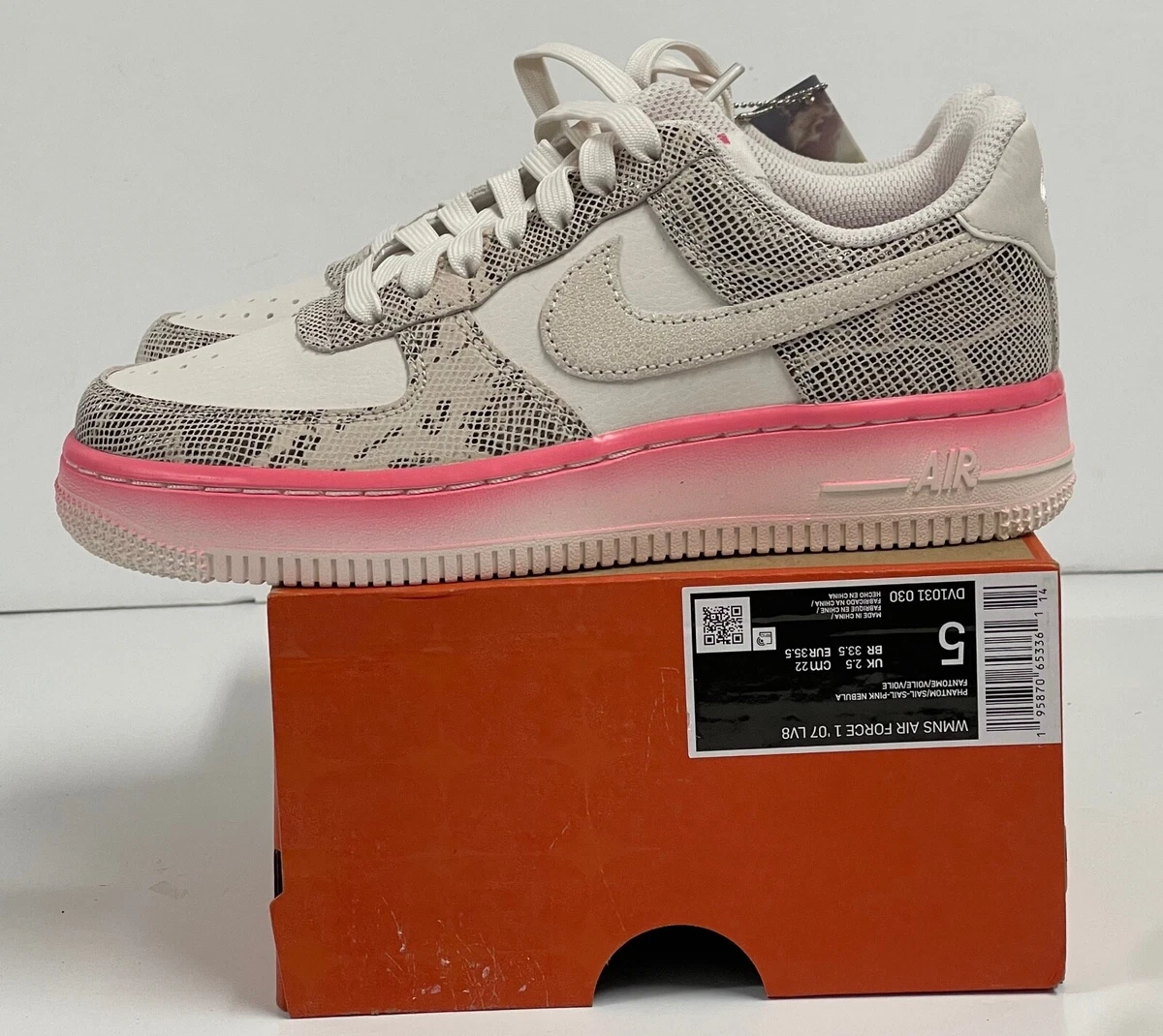 Women's Nike Air Force 1 Low Our Force 1 DV1031 030 Snakeskin Size