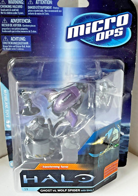 Mcfarlane Toys Halo Micro Ops Ghost vs Wolf Spider with Emile New 2012 CIB