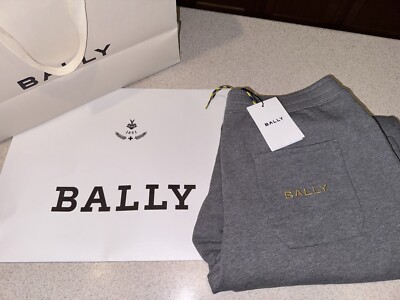NEW Christmas Gift Bally Track Trousers Size XL 36 Gray High Quality