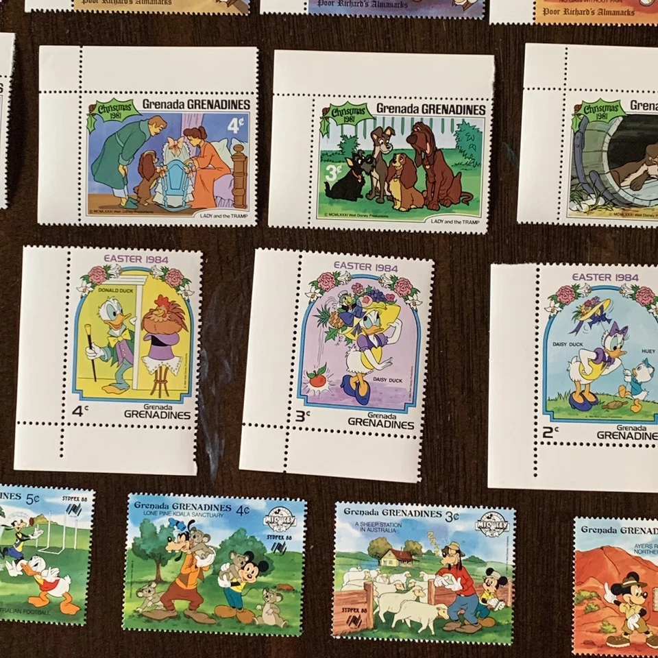 LOTE DE SELLOS DE DISNEY GRANADINES GRANADA MNH DISNEY CON PESTAÑAS VARIOS JUEGOS Foto 3 de 4