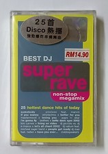Best DJ Super Rave Non-Stop Megamix 25 Dance Hits Rare Malaysia Cassette New