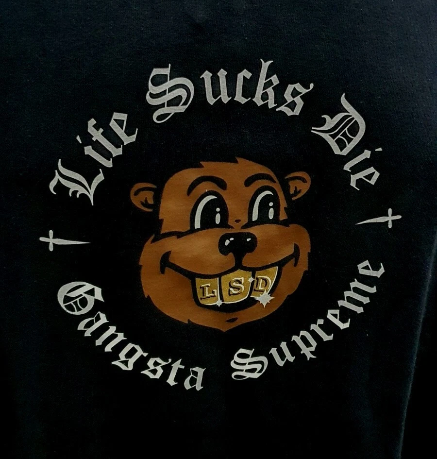 FW18 Supreme Life Sucks Die navy Tee t shirt size L large LSD