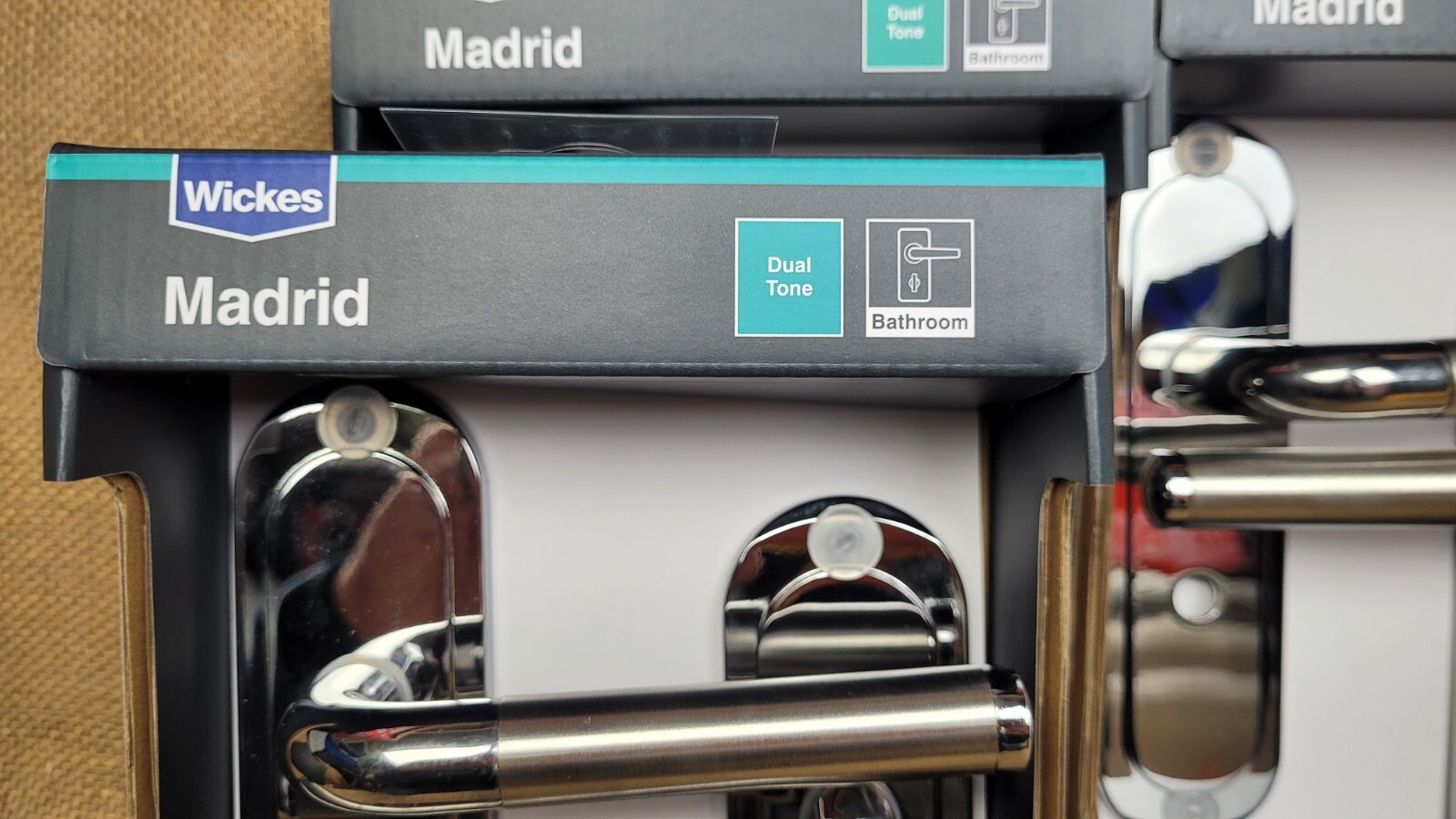 WickesDoor Handles Madrid, Wickes Suitable For Bathroom Dual Tone