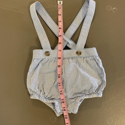 Cat & Jack Blue White Seersucker Shorts Bunny Tail Easter Boys 6-9 months - Picture 13 of 15