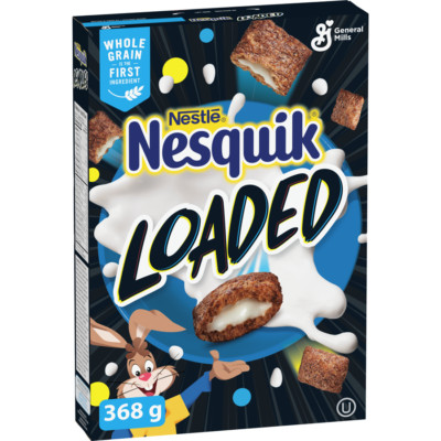 2-Pack Nestlé Nesquik Loaded Chocolate Breakfast Cereal, Vanilla Crème, Whole Gr