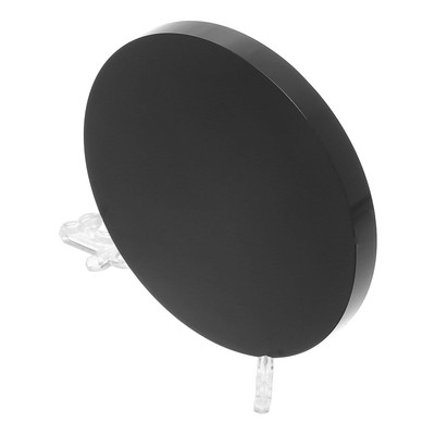  1 Set of Round Obsidian Scrying Mirror with Stand Obsidian Mirror Meditation
