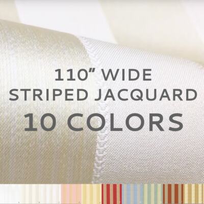 9 COLORS / 110'' Wide Stripe Soft Sheen Jacquard Fabric