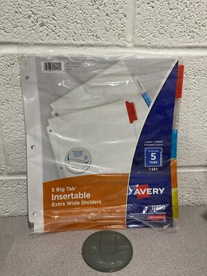 Avery 5 Big Tab Insertable Extra Wide Dividers 11220