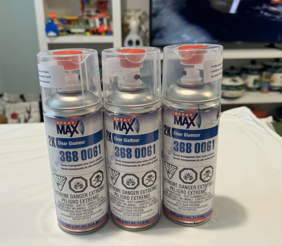 White Spray Paint SprayMax 2K Glamour High Gloss Aerosol Clear - Foto 6