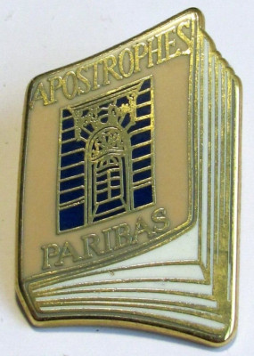  Pin's APOSTROPHE PARIBAS CREME Media signiert Arthus Bertrand Paris Vintage #1/1