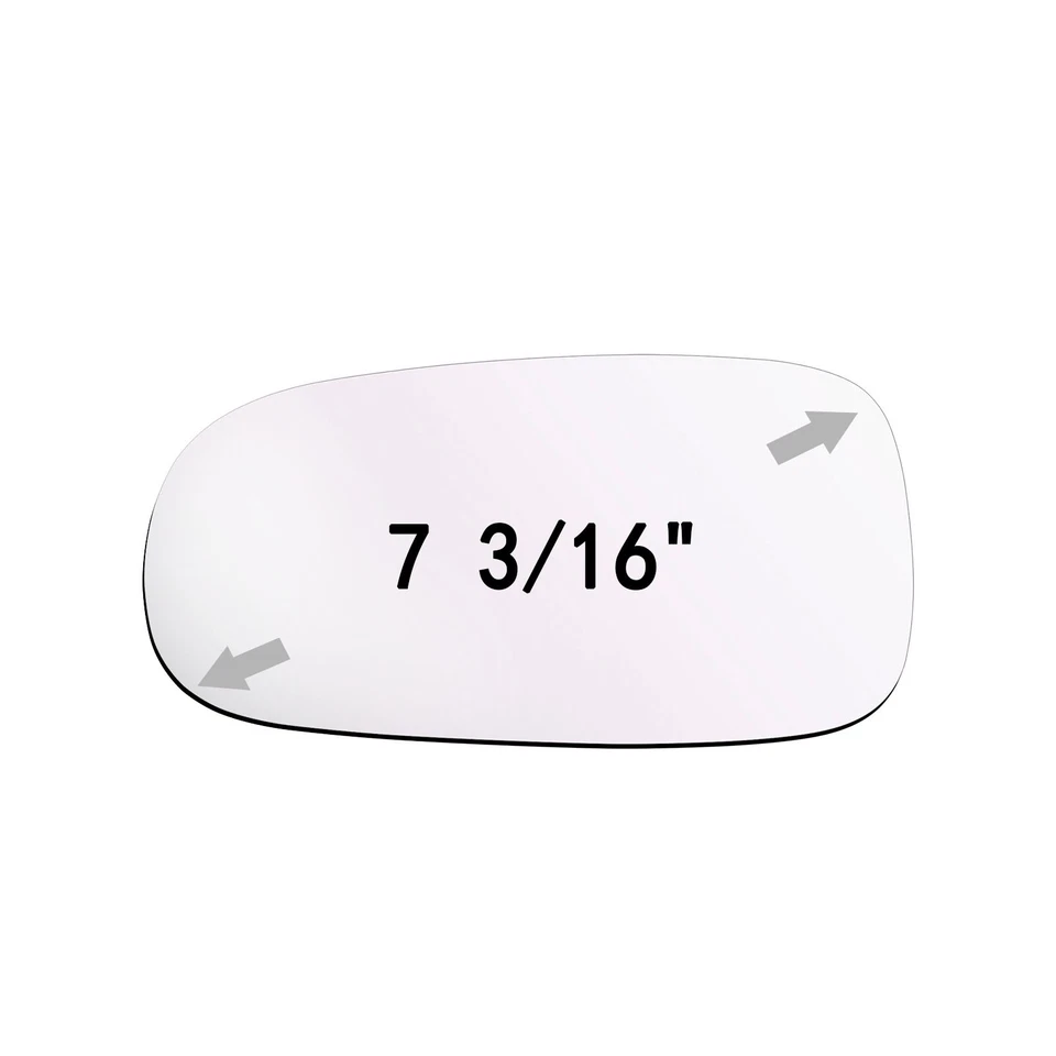 Mirror Glass For 03-11 Saab 9-3 93/ 03-09 Saab 9-5 95 Driver Left Side LH Flat - Изображение 2 из 4