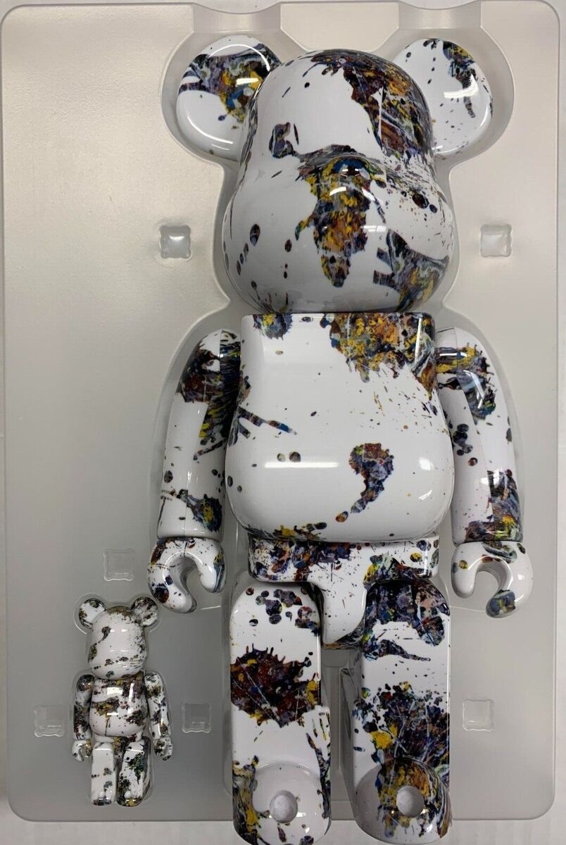 MEDICOM TOY BE@RBRICK JACKSON POLLOCK STUDIO SPLASH 400% & 100% 2