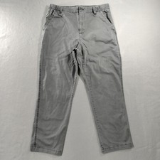 Old Navy Stretch Straight Leg Gray Khaki Pants Womens Size Large