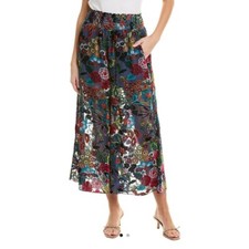 JOHNNY WAS Women's NWT Petite Minto Burnout Silk Blend Floral Pants Size PXXL