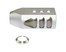 1/2x28 TPI Matte Stainless Steel Muzzle Brake Compensator For .22LR /556/223