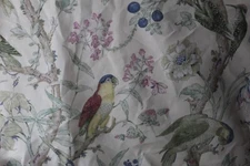 Lee Jofa, Somerfield, Floral with Parrots, 54" W X BTY, Color Poppy and Green