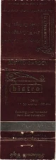 Bistro Serving Your Favorite Food and Beverage Vintage Matchbook Cover