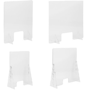 Acrylic-Free-Standing-Clear-Register-Shield-Sneeze-Guard-4-sizes-Counter-desk