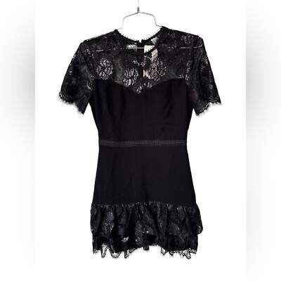 shoshanna black lace dress Shoshanna Midnight Leila Dress