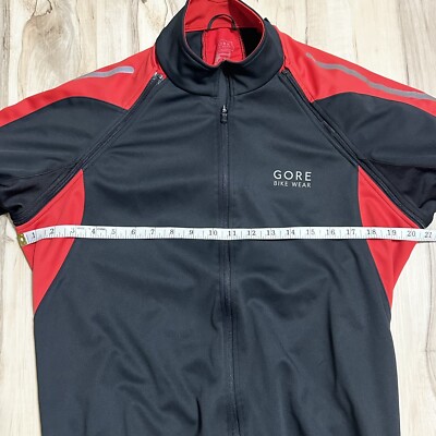 Gore Bike Wear Men's Black Red Windstopper Soft-Shell Convertible
