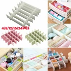 Adjustable Drawer Dividers Organiser Socks Make Up Plastic Closet Separators