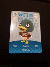 DRAKE ANIMAL CROSSING AMIIBO SERIES 2 CARD #181 TRACKED AU POST geniuine