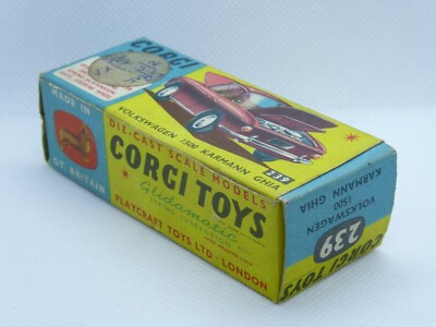 Corgi Toys 239 Volkswagen 1500 Karmann Ghia Near Mint Vintage