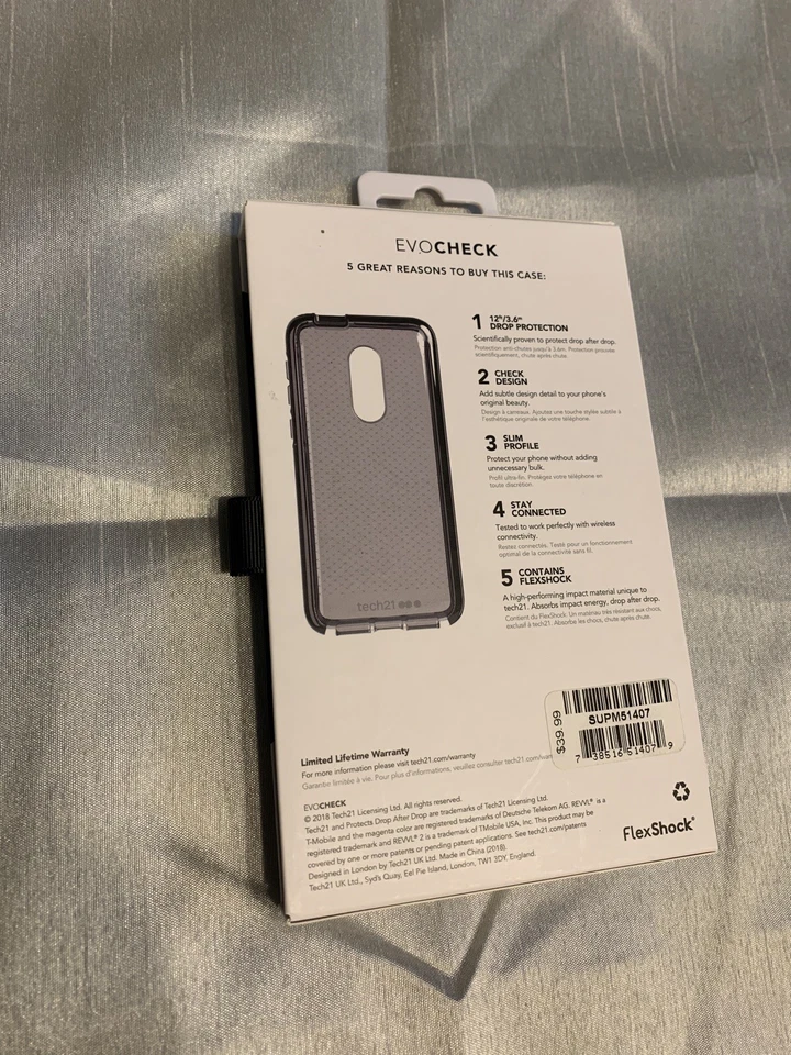 Tech21 Evo Check Case for T-Mobile REVVL 2 - Smokey and Black - Image 3 of 3