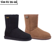 UGG Boots Australian Sheepskin Wool Suede Upper Mid Calf Short Classic Nonslip