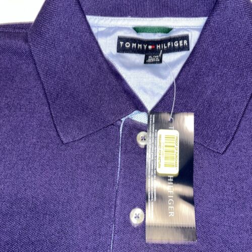 Tommy Hilfiger Solid Purple Polo Shirt Mens Size XL - Picture 2 of 9
