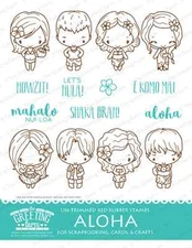 ALOHA KIT-The Greeting Farm Cling Rubber Stamp-Stamping-Anya/Ian-Beach/Hula