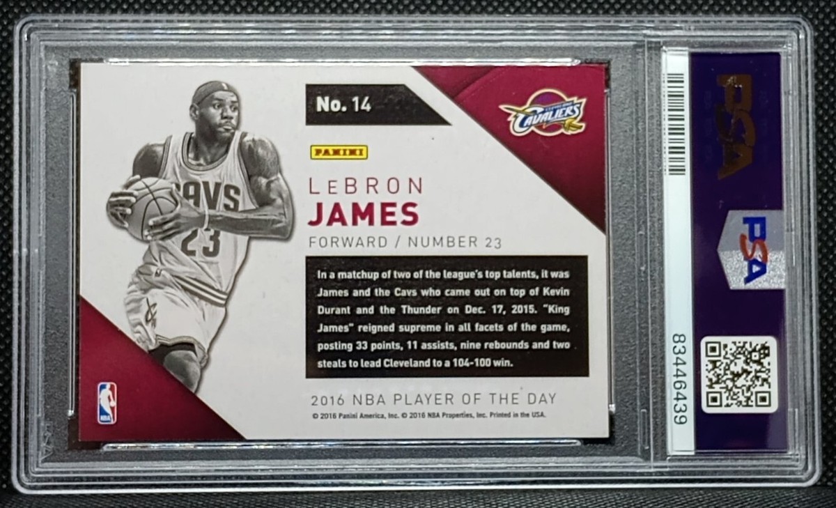 PSA 10 LeBron James 2015-16 Panini Cracked ICE #14 NBA Player Of
