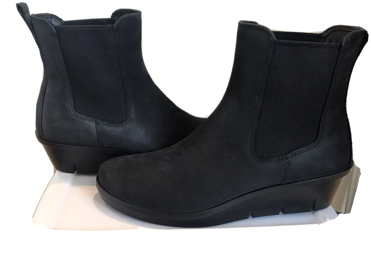 fravær Mundskyl længst ECCO Skyler Wedge Chelsea Boot Black Leather #286133 NWT MRSP $170 Sz 38,  7-7.5 | eBay