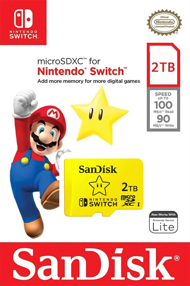 2TB SanDisk micro SD Karte Class 10 UHS-I SDXC Speicherkarte für Nintendo Switch - Bild 3 von 4