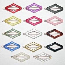 Vintage Diamond Shape Barrette Small Hair Clip Accessory Colorful Made in France