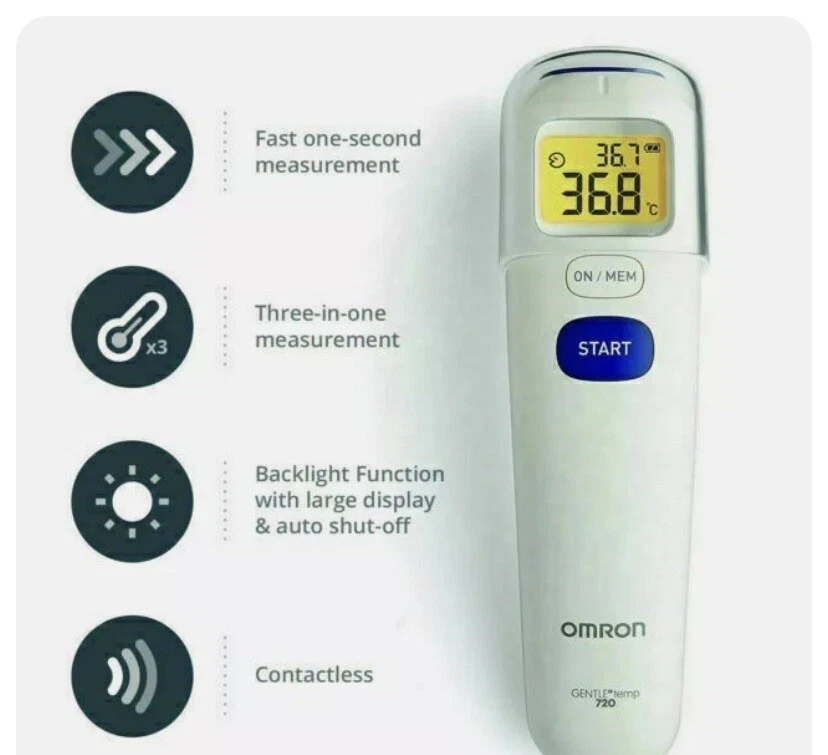 Omron Gentle Temp 720 Infrared Forehead Thermometer