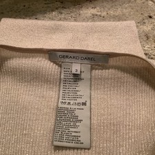 GERARD DAREL 68%Silk32%Polyester Metallic Never Worn Knit STUNNING Versatile Top