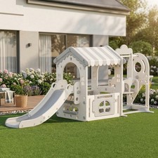 Kids Slide Swing & Climber Set Toddler Playground Toy Play House Indoor Outdoor