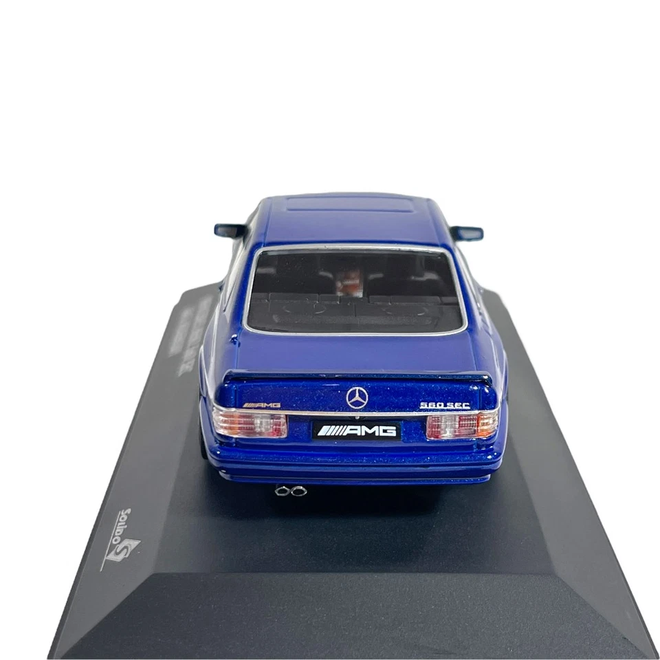 Modellino Auto Solido 1/43 Mercedes Benz 560 SEC AMG Widebody Blue Pearl 1990 - Immagine 4 di 4