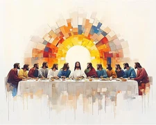 the Last Supper Paint by Numbers Kit for Adults Beginner, Jesus Adult Paint